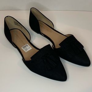 Christian Siriano black cut out loafers